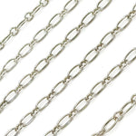 Load image into Gallery viewer, Y135OX. Oxidized Sterling Silver Smooth Long and Short Link Chain
