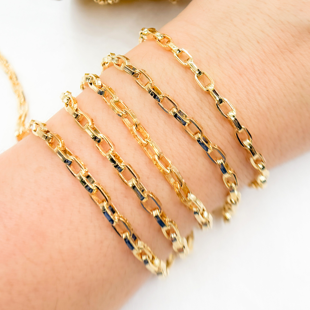 642506GP. Gold Plated Sterling Silver Flat Box Chain
