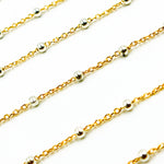 Load image into Gallery viewer, V288TT. Gold Filled with Sterling Silver Beads Satellite Chain