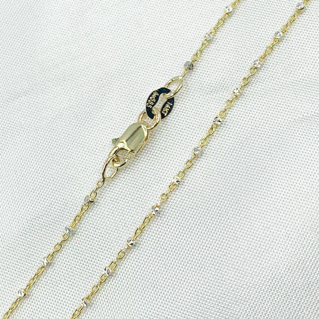 025R02S1QS4B005. 14K Solid Gold Satellite Chain