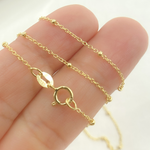 Load image into Gallery viewer, 025R03S4. 14k Solid Yellow Gold Satellite Bead Chain
