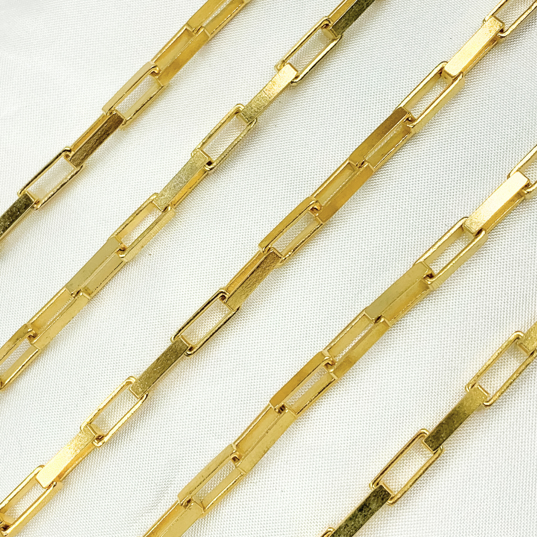 Gold Plated 925 Sterling Silver Flat Box Chain