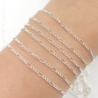 Sterling Silver Figaro Chain