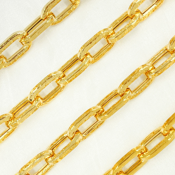 Gold Plated 925 Sterling Silver Thick Paperclip Chain