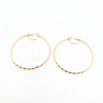 Load image into Gallery viewer, GER103. 14K Solid Gold Twisted Hoop Earrings