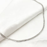 Load image into Gallery viewer, 050SP3T4WG. 14K Solid White Gold Wheat Chain
