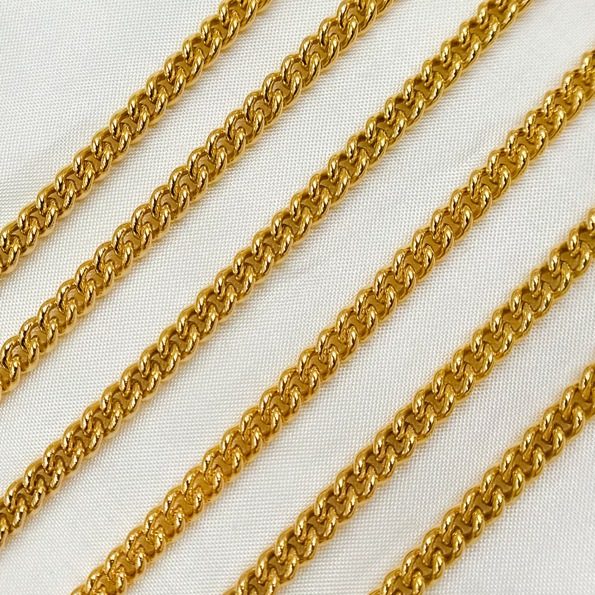 14K Gold Filled Solid Curb Link Chain