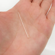 24 Gauge White Sterling Silver Flat 1.5 Inch Headpin