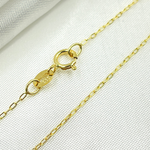 Load image into Gallery viewer, 14k Solid Yellow Gold Smooth Cable Link Chain. 025FLCL2
