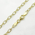 Load image into Gallery viewer, Gold Plated 925 Sterling Silver Textured Cable Necklace. 80GP
