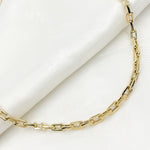 Load image into Gallery viewer, 568/A072/G. 14K Yellow Gold Hollow Smooth and Flat Paperclip Chain