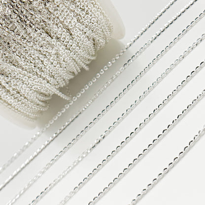 Sterling Silver Flat Cable Chain