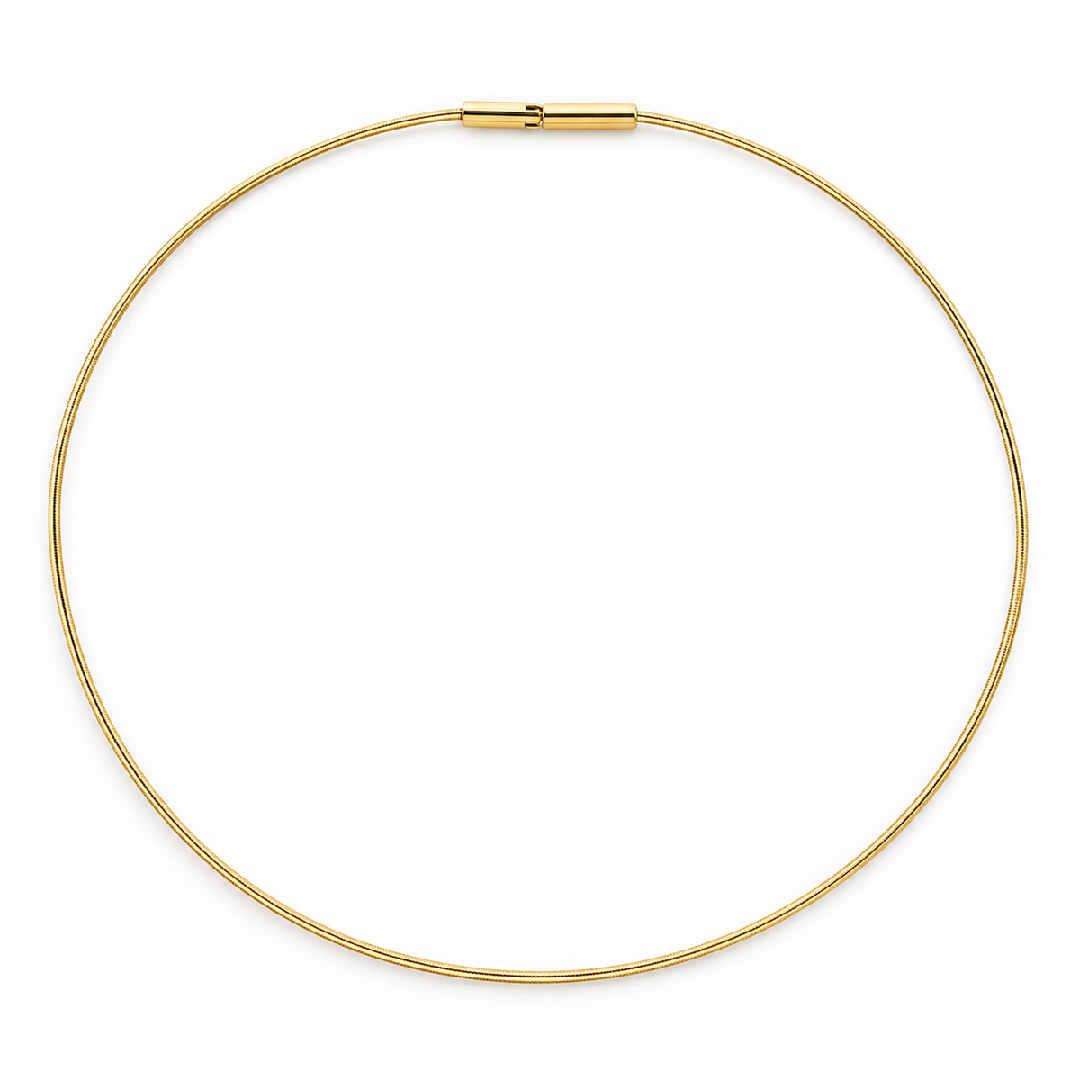 BOZ1. Sterling Silver Gold Plated Cord Choker Necklace
