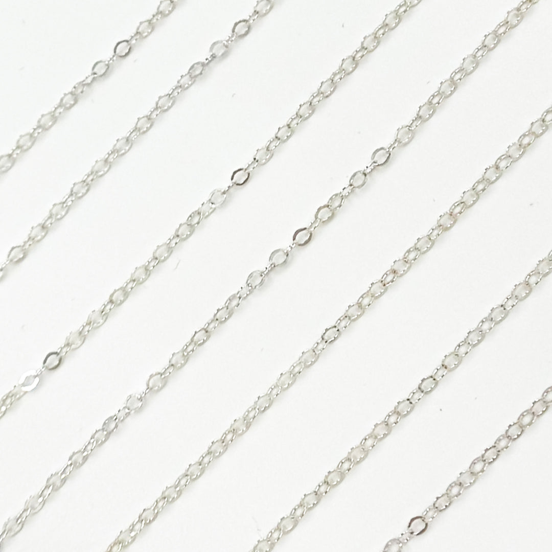 1218FSS. Sterling Silver Flat Cable Chain