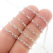 Sterling Silver Diamond Cut Box Link Chain