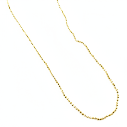 150CP. 14k Solid Yellow Gold Bead Chain