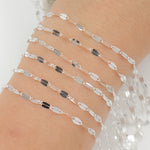 Load image into Gallery viewer, Z95SS. Sterling Silver Flat Marina Link Chain