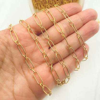 14K Yellow Gold Filled Smooth Oval Link & Round Links Chain