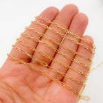 Load image into Gallery viewer, V298GF. 14k Gold Filled Textured &amp; Smooth Paperclip Link Chain