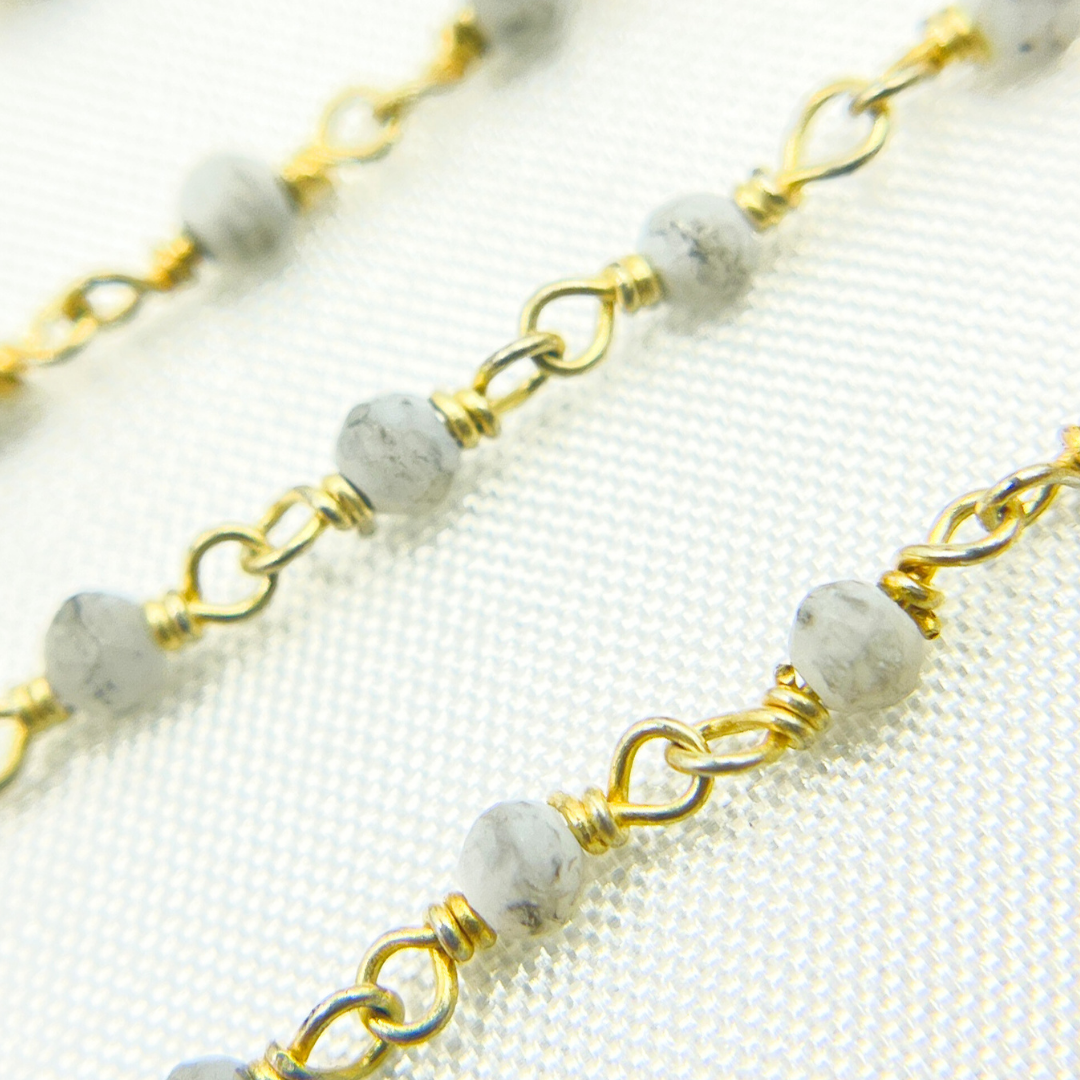 Mother of Pearl Wire Wrap Chain