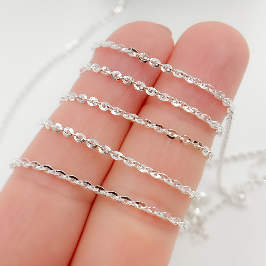 Z16SS. Sterling Silver Flat Cable Chain