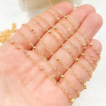 14K Gold Filled Ball Satellite Chain