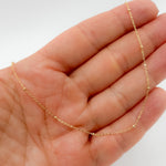 Load image into Gallery viewer, 020R03BLS518K. 18K Solid Yellow Gold Satellite Bead Chain