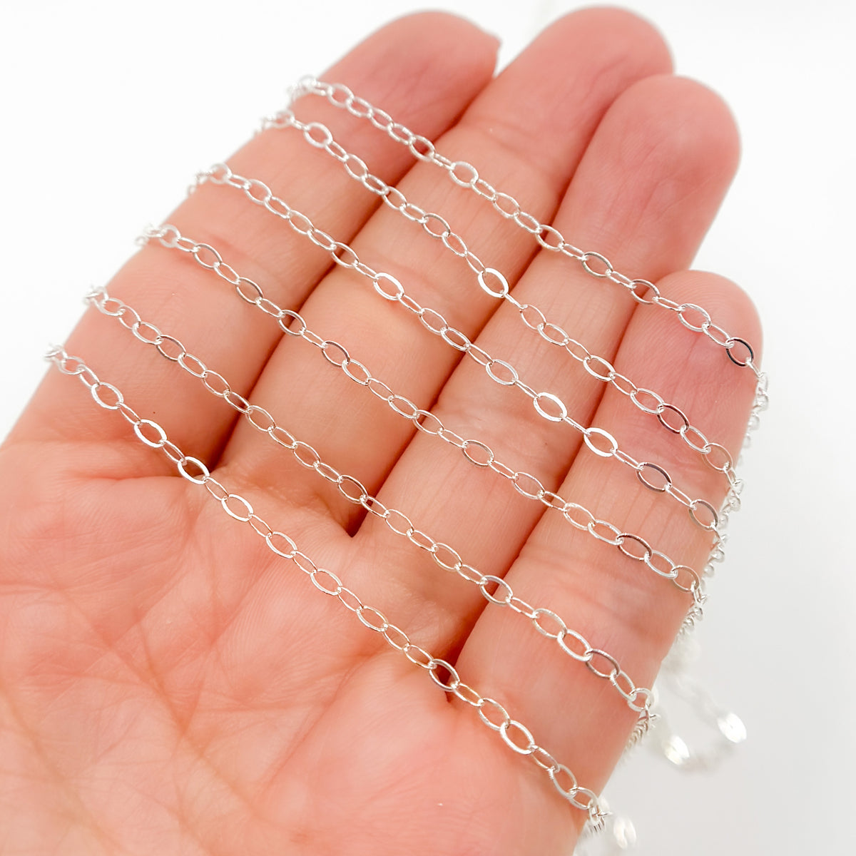 Sterling Silver Flat Cable Chain