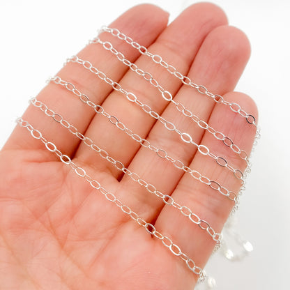 Sterling Silver Flat Cable Chain
