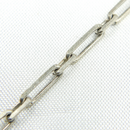 Oxidized Sterling Silver Diamond Cut Paperclip Chain