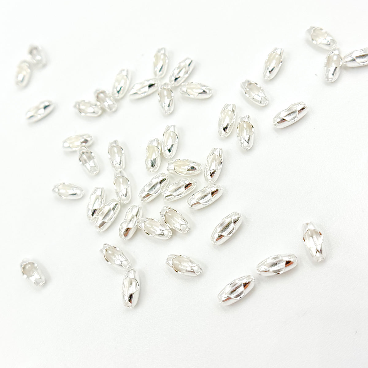 SSBC. White Sterling Silver Ball Chain Clasp