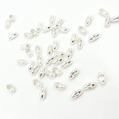 SSBC. White Sterling Silver Ball Chain Clasp