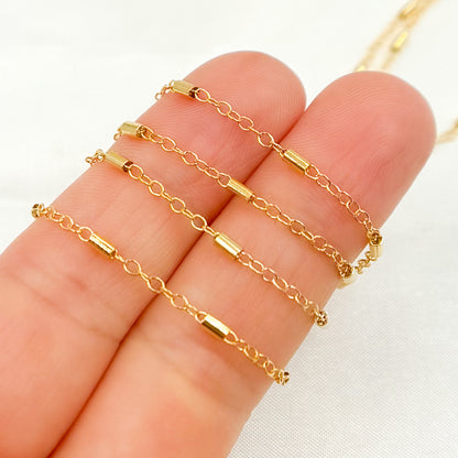 14K Gold-Filled Tube Size Satellite Chain