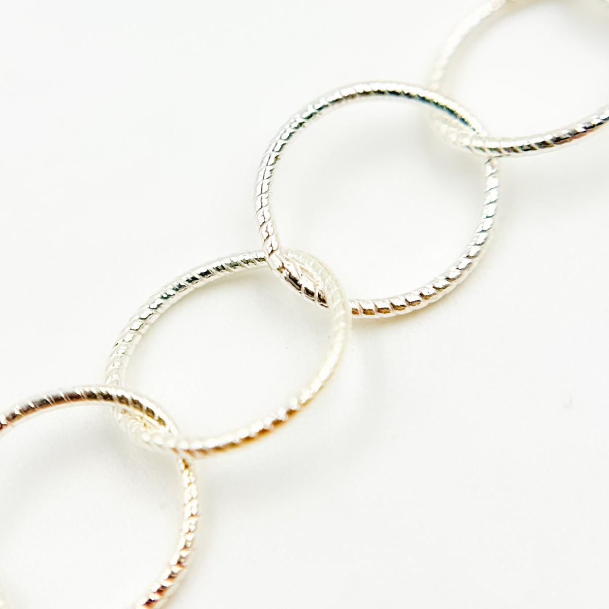 Sterling Silver Twisted Round Link Chain
