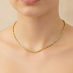 Load image into Gallery viewer, 040CRDLG. 14K Solid Yellow Gold Rope Chain