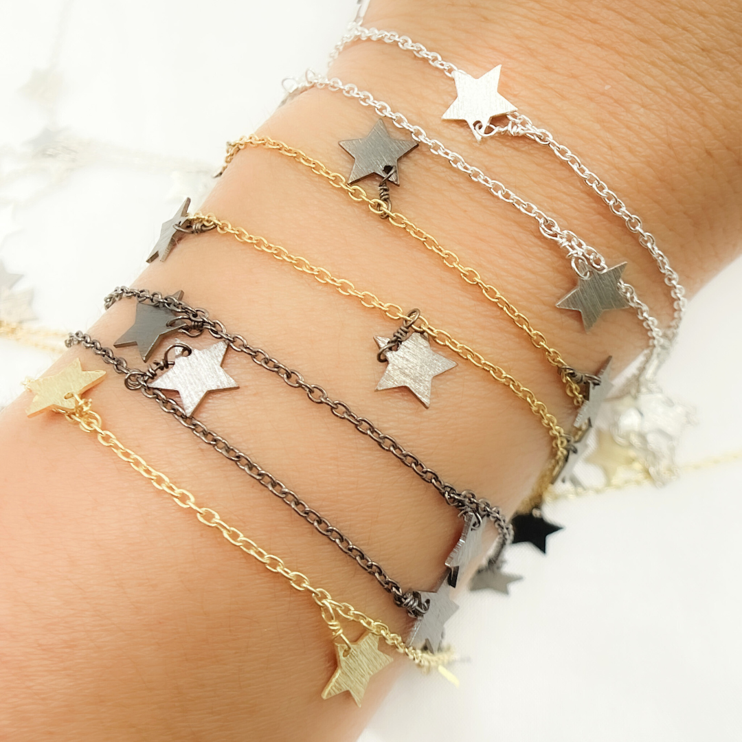 305ST. Star Shape Dangle Wire Chain