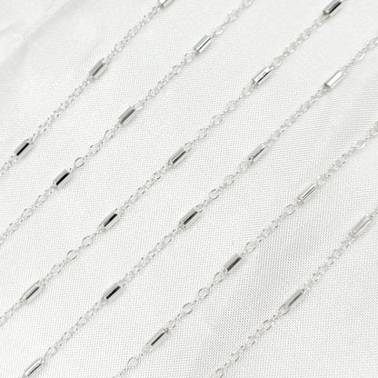 Sterling Silver Tube Satellite Chain