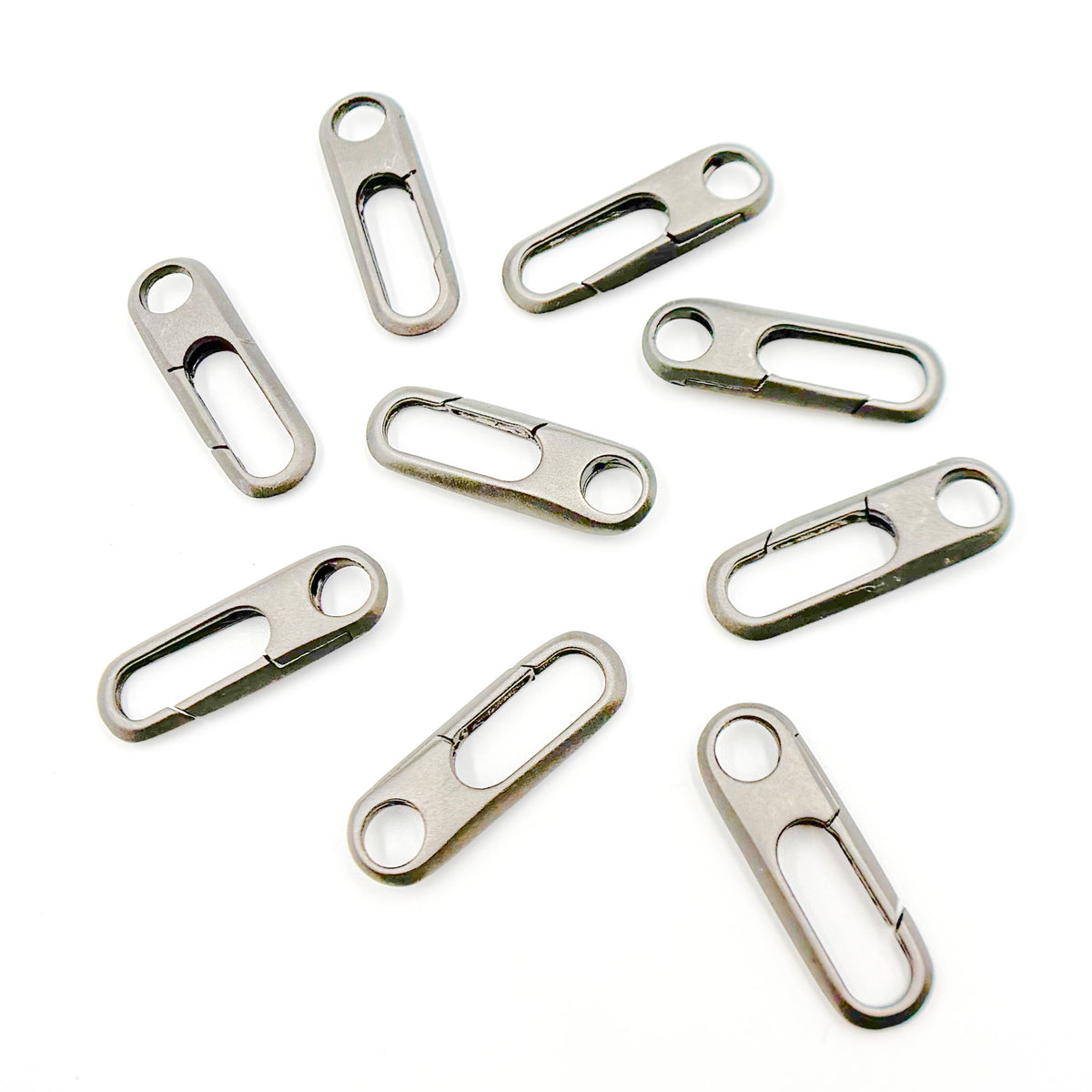 26MM Matt Black Rhodium Sterling Silver Oval Clasp