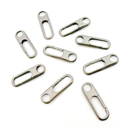 26MM Matt Black Rhodium Sterling Silver Oval Clasp