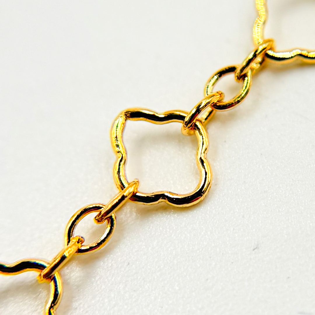 V278GF. 14K Gold Filled Clover and Oval Link Chain