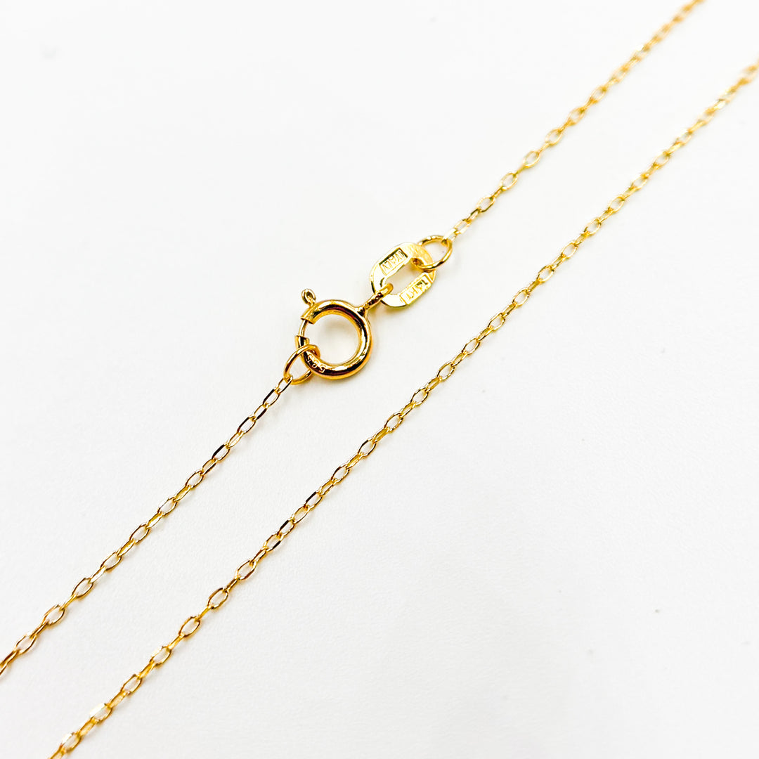 14K Solid Gold Cable Chain