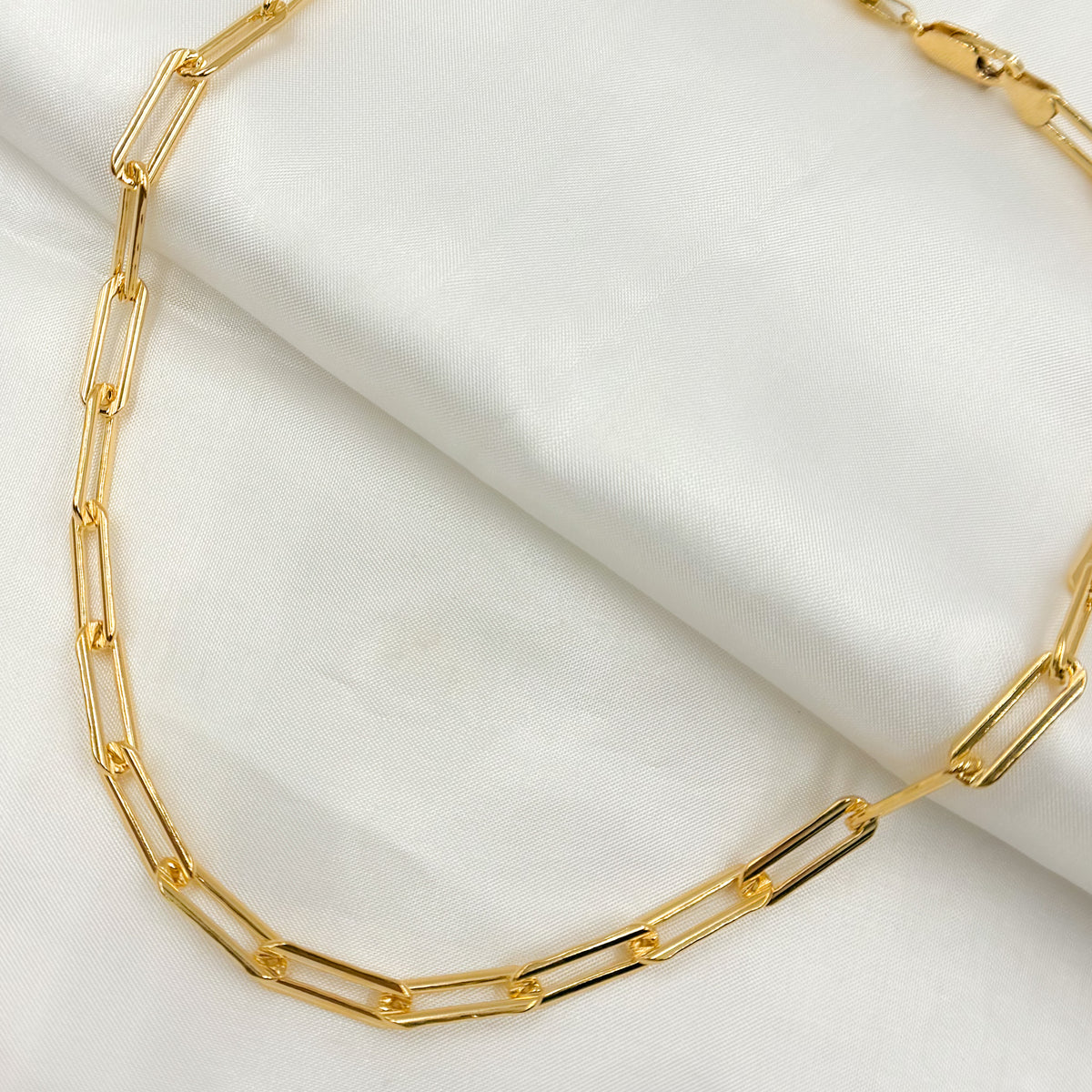 14k Gold Filled Paperclip Finished Necklace