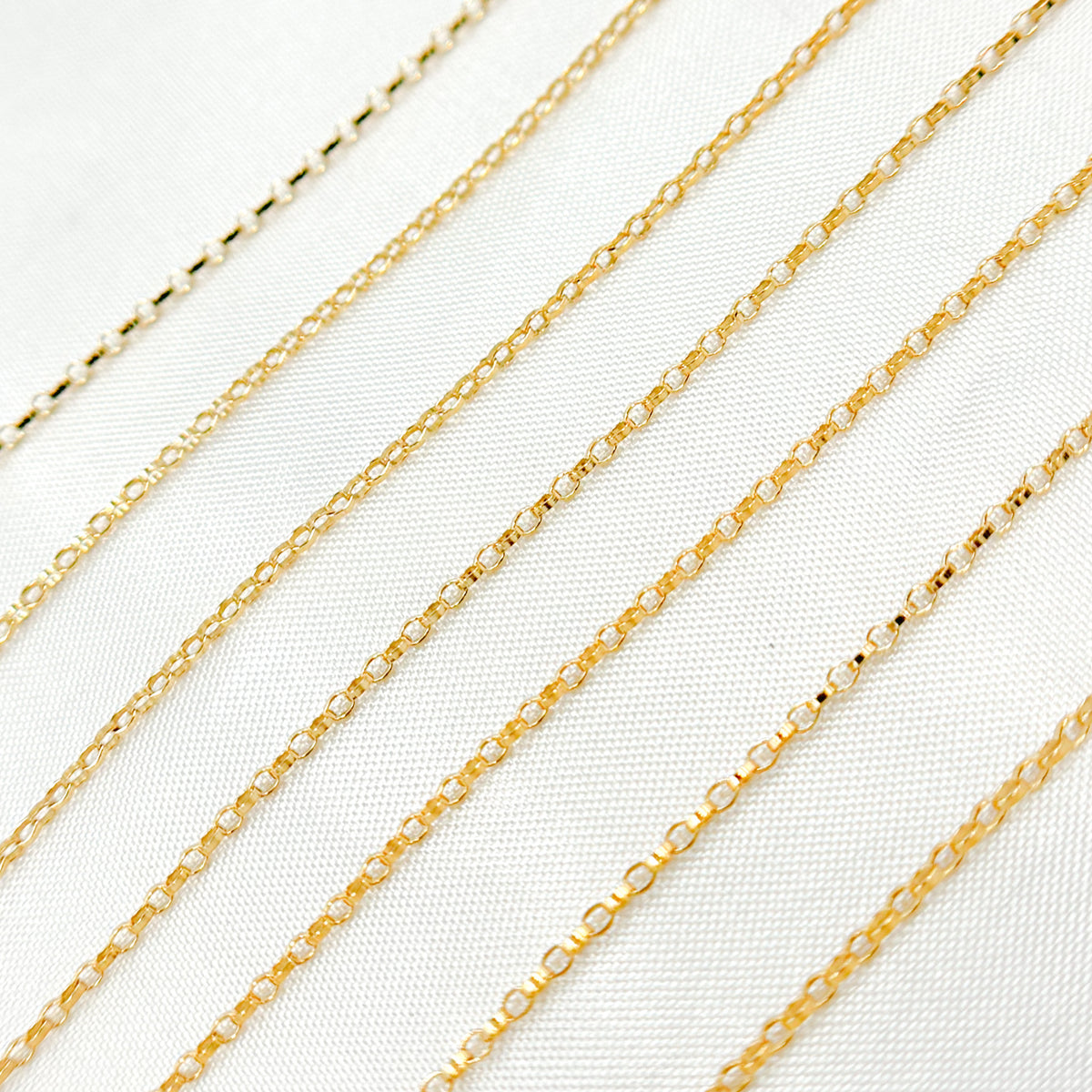 14K Gold Filled Oval Rolo Chain