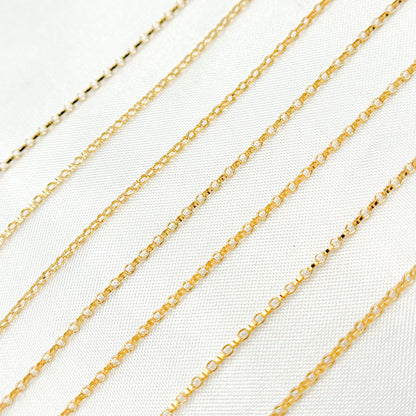 14K Gold Filled Oval Rolo Chain