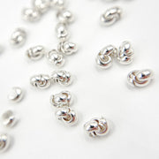 3MM White Sterling Silver Crimp Cover