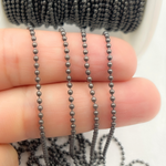 Load image into Gallery viewer, V112BR. Black Rhodium 925 Sterling Silver Ball Chain
