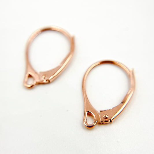 Rose Gold Plated Plain Leverback