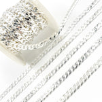 Load image into Gallery viewer, Y74SS. Sterling Silver Flat Curb Chain
