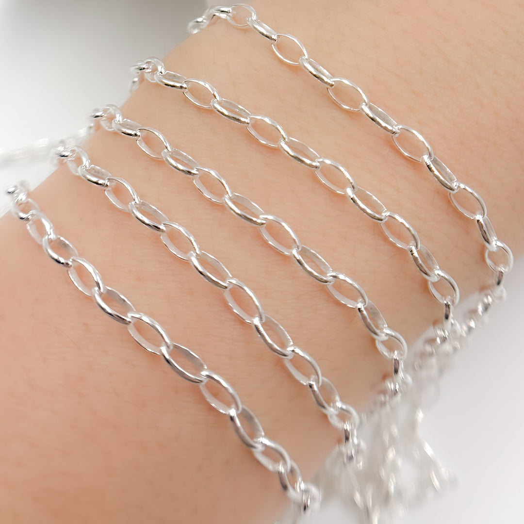Y126SS. Sterling Silver Oval Link Chain