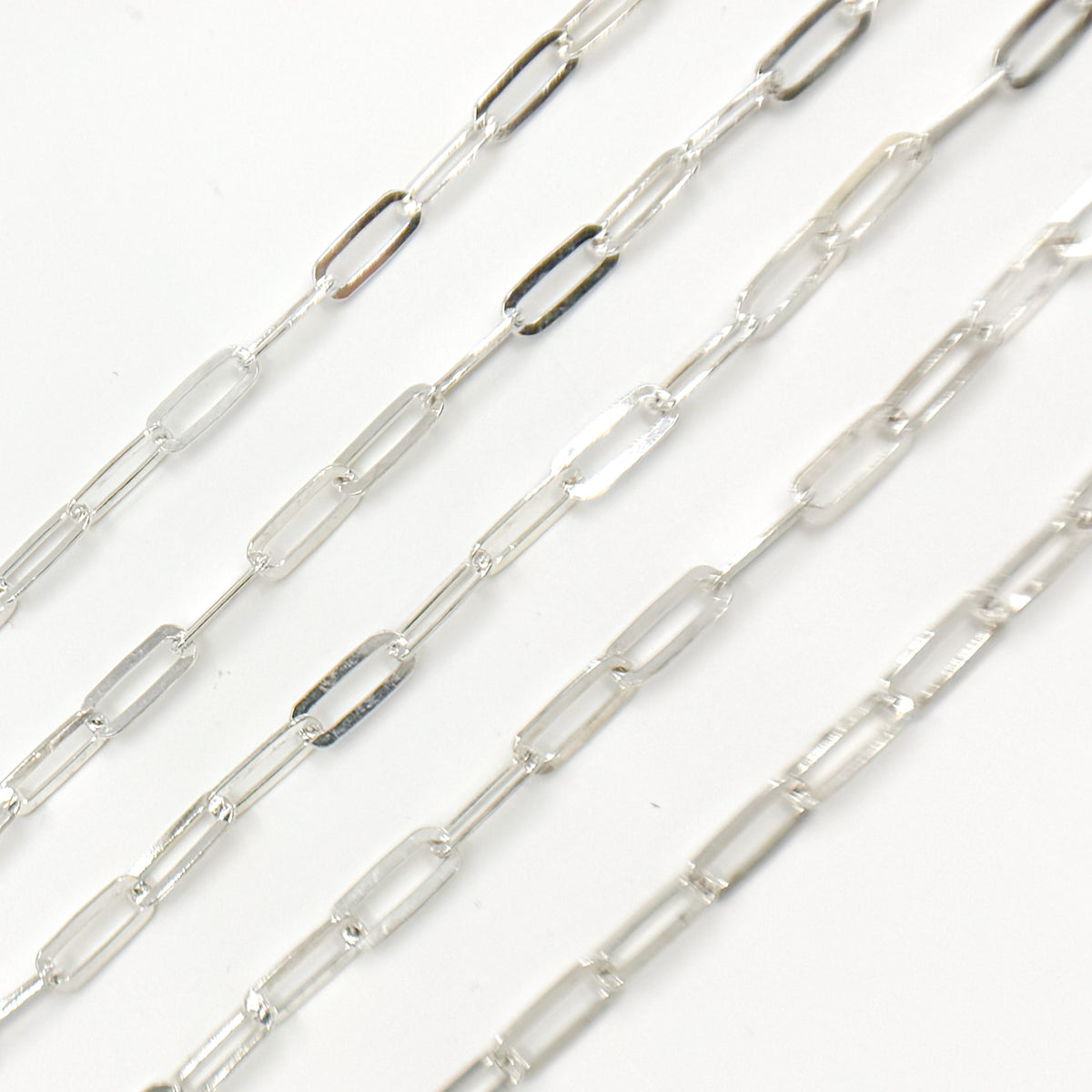 Sterling Silver Flat Paperclip Chain